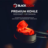 BLACKCOCO's - 1kg Premium Shisha Charcoal Natural Coconut Charcoal & BBQ - Premium Coconut Charcoal Briquettes for Hookah & BBQ - Cube Shisha Charcoal & Long Burning Time BBQ
