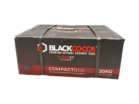 BLACKCOCO's 27mm- 20 kg de Charbon de Shisha de qualité supérieure Charbon de Noix de Coco Naturel et Barbecue